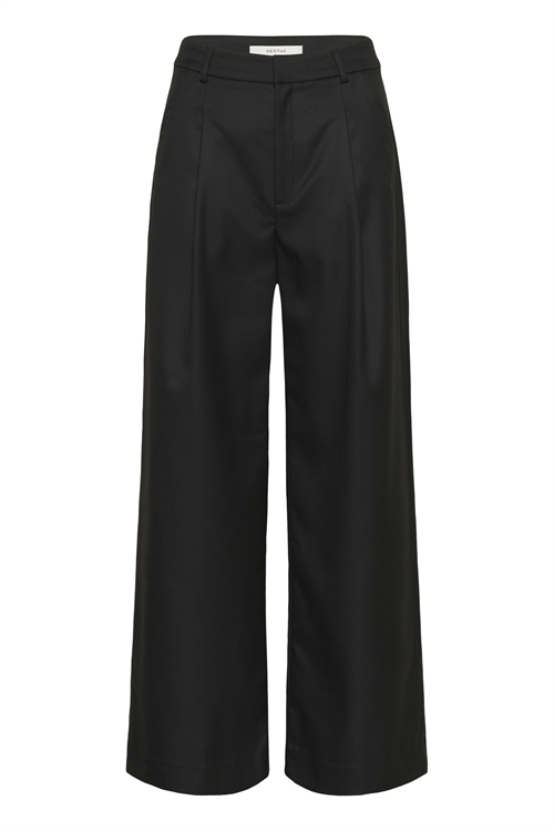GESTUZ GZPAULA MW WIDE PANTS BLACK
